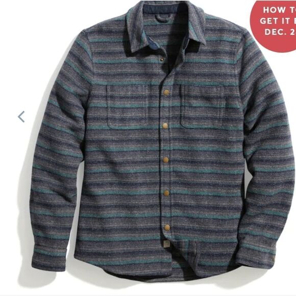 Marine layer striped heavy overshirt
